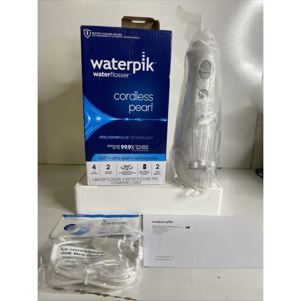 Waterpik Portable Cordless Pearl Water Flosser - White